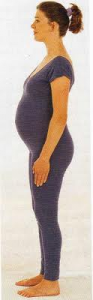 Correct posture of a pregnant lady