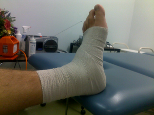 bandaged ankle